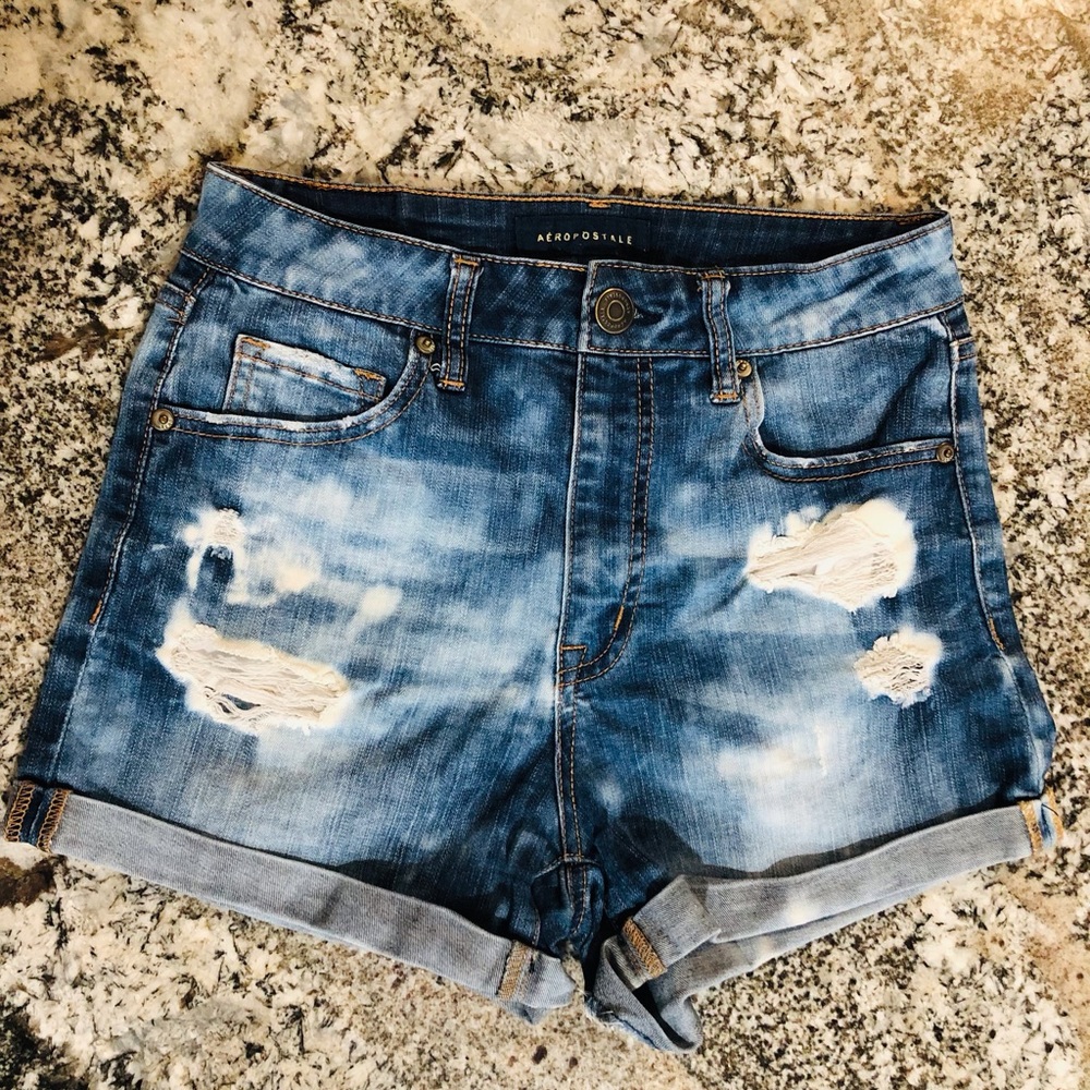 Aeropostale High Rise Distressed Shorts.  Size 2.